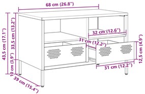 ΈΠΙΠΛΟ ΤΗΛΕΟΡΑΣΗΣ ΑΝΘΡΑΚΙ 68X39X43,5 ΕΚ. ΑΤΣΑΛΙ ΨΥΧΡΗΣ ΈΛΑΣΗΣ 851318