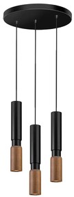 Φωτιστικό Οροφής Κρεμαστό 01300-07 GU10 D30cm Black Luma