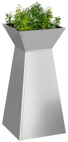 vidaXL Γλάστρα Πυλώνας Ασημί 35 x 35 x 73 εκ. Ατσάλι