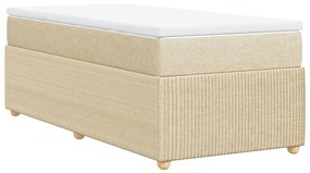 ΚΡΕΒΑΤΙ BOXSPRING ΜΕ ΣΤΡΩΜΑ ΚΡΕΜ 90X200 ΕΚ.ΥΦΑΣΜΑΤΙΝΟ 3285544