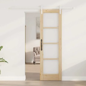 vidaXL Συρόμενη Πόρτα ORKDAL Καφέ 61 x 198.5 εκ. Μασίφ ξύλο πεύκου