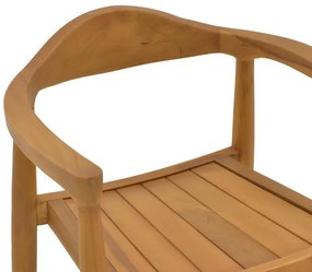 Πολυθρόνα Ganny teak ξύλο σε φυσική απόχρωση 59x56x71εκ 59x56x71 εκ.