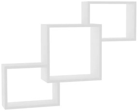 Ραφιέρα τοίχου Byran μελαμίνης λευκό 98x20x73εκ Υλικό: 100%  MELAMINE COATED PARTICLE BOARD. 18mm thickness 120-000390