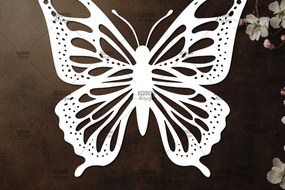 Σετ των 2 Intra απο ξύλο plywood 3mm-4mm πάχος Κοπή χαρτιού πεταλούδας , Σχέδιο κοπής χαρτιού Δίασταση 30x20 cm INTRAFABR-115823380