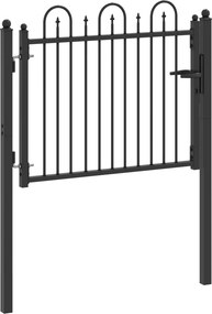vidaXL Πύλη Φράχτη DRONTEN 100 x 75 cm Κλειδώσιμο Μέταλλο Μαύρο