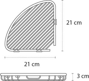Karag Reti Chrome 9637 - Γωνιακό Καλάθι Μπάνιου Χρωμε