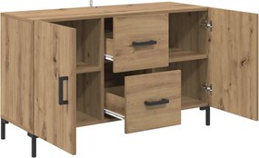 vidaXL Πλαϊνό γραφείο Artisan Oak 100 x 36 x 60 εκ. Επεξεργασμένο ξύλο