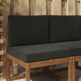 vidaXL Μαξιλάρι Καναπέ Εξωτερικού Χώρου 2 pcs Μαύρο Πολυεστέρας