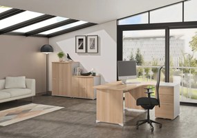 Ντουλάπα Γραφείου Drawzy-Φυσικό – Λευκό