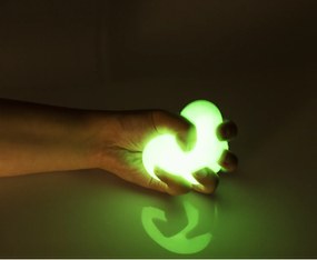 Μπαλίτσα Αντιστρές Μαλακή Που Φωσφορίζει Στο Σκοτάδι Λευκό Φ7cm