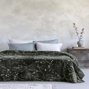 Κουβέρτα Βελουτέ Divina Dark Green Nima Single 160x220cm Πολυέστερ