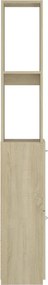 vidaXL Ντουλάπι Μπάνιου Sonoma Δρυς 25x26,5x170 εκ. Επεξεργασμένο Ξύλο