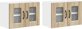 vidaXL Πάνελ πλυντηρίου πιάτων Kalmar 2 pcs Δρύς Sonoma