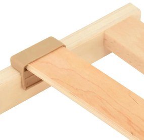 vidaXL Βάση κρεβατιού με λάμες Καφέ 100 x 190 cm Στερεό Ξύλο Μηλιάς