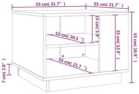 vidaXL Τραπεζάκι Σαλονιού Sonoma Δρυς 55x55x43 εκ. Επεξεργασμένο Ξύλο
