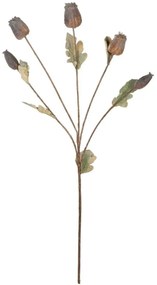 Τεχνητό Λουλούδι Poppy Fruit 21432 62cm Beige GloboStar Πολυαιθυλένιο