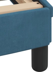 vidaXL Κρεβάτι με Στρώμα Μπλε 140x200 εκ. Βελούδινο