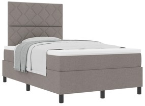vidaXL Κρεβάτι Box Spring με Στρώμα Beige Μικρού Διπλού Υφάσματος