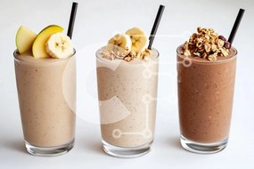 Σετ των 2 Intra Συλλεκτικό Ξύλινο Παζλ Plywood  4mm - Τρία Smoothies με Γαρνιτούρες Σε Ξύλινο Κουτί - Διαστάσεις: 10x10 cm – 25 κομμάτια