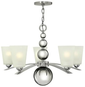 Πολυέλαιος Κρεμαστό Φωτιστικό 5xE27 Zelda Elstead Lighting-HK-ZELDA5-PN-Νίκελ Ματ HK-ZELDA5-PN