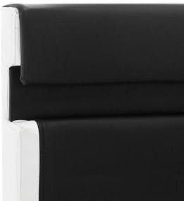 vidaXL Πλαίσιο Κρεβατιού με LED Μαύρο 140x200 εκ. από Συνθετικό Δέρμα