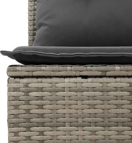vidaXL Σετ Καναπέ Κήπου με μαξιλάρι 4 pcs Γκρι Πολυ ράταν