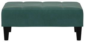 vidaXL Υποπόδιο Σκούρο Πράσινο 77x55x31 εκ. Βελούδινο
