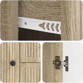 vidaXL Πλαϊνό γραφείο με συρτάρι Sonoma Δρυς 89 x 34,5 x 60 εκ.