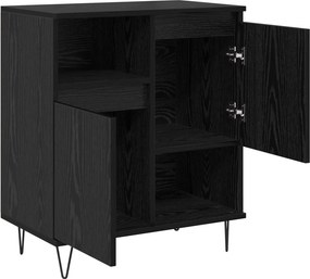 vidaXL Πλαϊνό γραφείο 2 pcs Μαύρη Οξυά 60 x 35 x 70 cm