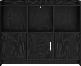 vidaXL Πλαϊνό γραφείο Μαύρη Δρυς 98,5 x 33 x 80 εκ Επεξεργασμένο Ξύλο