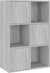 vidaXL Ντουλάπι Αποθήκευσης Γκρι Sonoma 60 x 29,5 x 90 εκ.