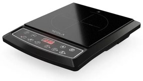 Ηλεκτρική επαγωγική εστία μονή Tesla IC200B, 1500W, Κεραμική, Ψηφιακή οθόνη, 8 επίπεδα ισχύος , 6 λειτουργίες μαγειρέματος, Χρονοδιακόπτης, Μαύρο