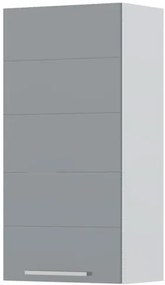 Ντουλάπι κρεμαστό Hudson V9-45-1K-Λευκό - Γκρι - 45.00Χ32.00Χ91.00cm
