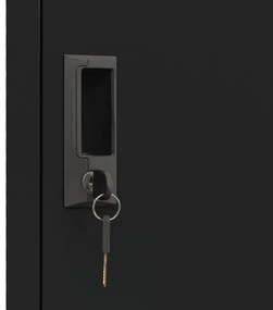 vidaXL Φοριαμός Μαύρος 38 x 45 x 180 εκ. Ατσάλινος