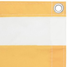 Διαχωριστικό Βεράντας Λευκό/Κίτρινο 90 x 600 εκ. Ύφασμα Oxford - Πολύχρωμο
