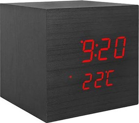 LTC ψηφιακό ρολόι LXLTC07 με ξυπνητήρι &amp; θερμόμετρο, επιτραπέζιο, μαύρο