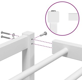 Πλαίσιο Κρεβατιού Λευκό 183 x 213 εκ. Μεταλλικό - Λευκό