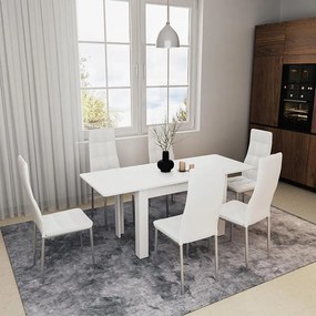 Τραπέζι Quiin επεκτεινόμενο λευκό 120-174x70x73.5εκ 164x70x73.5 εκ.