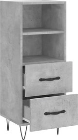 vidaXL Ντουλάπι Γκρι Σκυροδέματος 34,5x34x90 εκ. Επεξεργασμένο Ξύλο