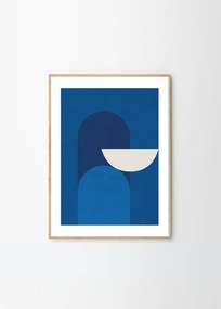 Πόστερ, Alexandra Papadimouli, Abstract Blue (30x40cm), Μπλε, Sustainable Paper,THE POSTER CLUB