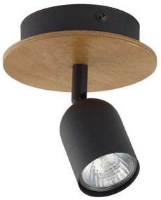 Σποτ Φωτιστικό Τοίχου-Οροφής με ξύλο TOP WOOD TK Lighting 3290 Μαύρο