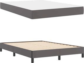 vidaXL Σκελετός Κρεβατιού με στρώμα Γκρι 140 x 200 cm ύφασμα