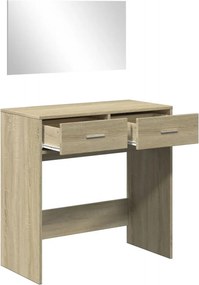 vidaXL Μπουντουάρ με Καθρέφτη Sonoma Δρυς 80 x 39 x 80 εκ.