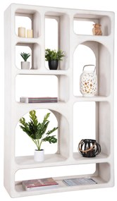 Intrahome ΒΙΒΛΙΟΘΗΚΗ HCASABLANCKIMBERLEYR ΜΑΣΙΦ ΞΥΛΟ MCASABLANCANGO ΣΕ ΛΕΥΚΟ ΧΡΩΜΑ 100x35x165Yεκ. intraho-1646436