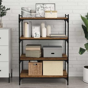 vidaXL Ράφι Βιβλίων 4 pcs Καφέ 80 x 40 x 1,5 cm Επεξεργασμένο ξύλο