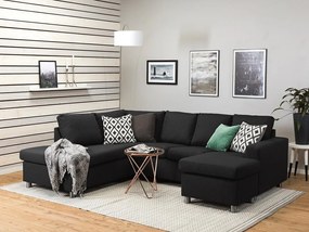 Γωνιακός Καναπές Scandinavian Choice C153, Μαύρο, 254x194x82cm