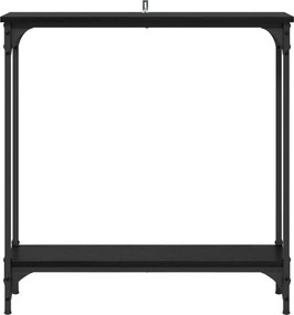 vidaXL Τραπέζι κονσόλας με ράφι Μαύρη Οξυά 75 x 22,5 x 75 εκ