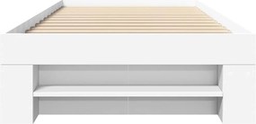 vidaXL Πλαίσιο Κρεβατιού Λευκό 75 x 190 εκ. από Επεξεργασμένο Ξύλο