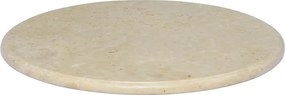 vidaXL Επιφάνεια Τραπεζιού Κρεμ Ø60 x 2,5 εκ. Μαρμάρινη