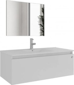 Drop Liberty 90 Slim White Gloss 92x47- Πάγκος με Νιπτήρα &amp; Καθρέπτη